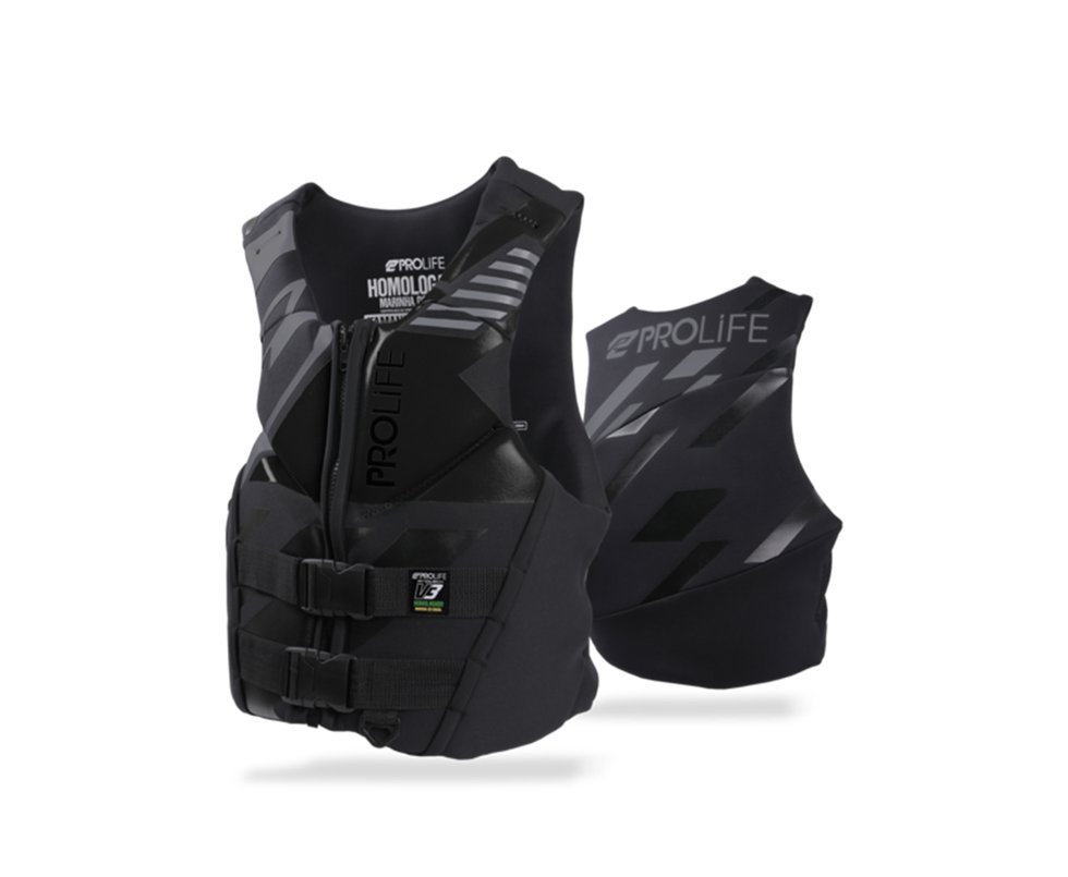 Colete Salva Vidas Neoprene New Protech V3 Homologado Grafite - Prolife - M
