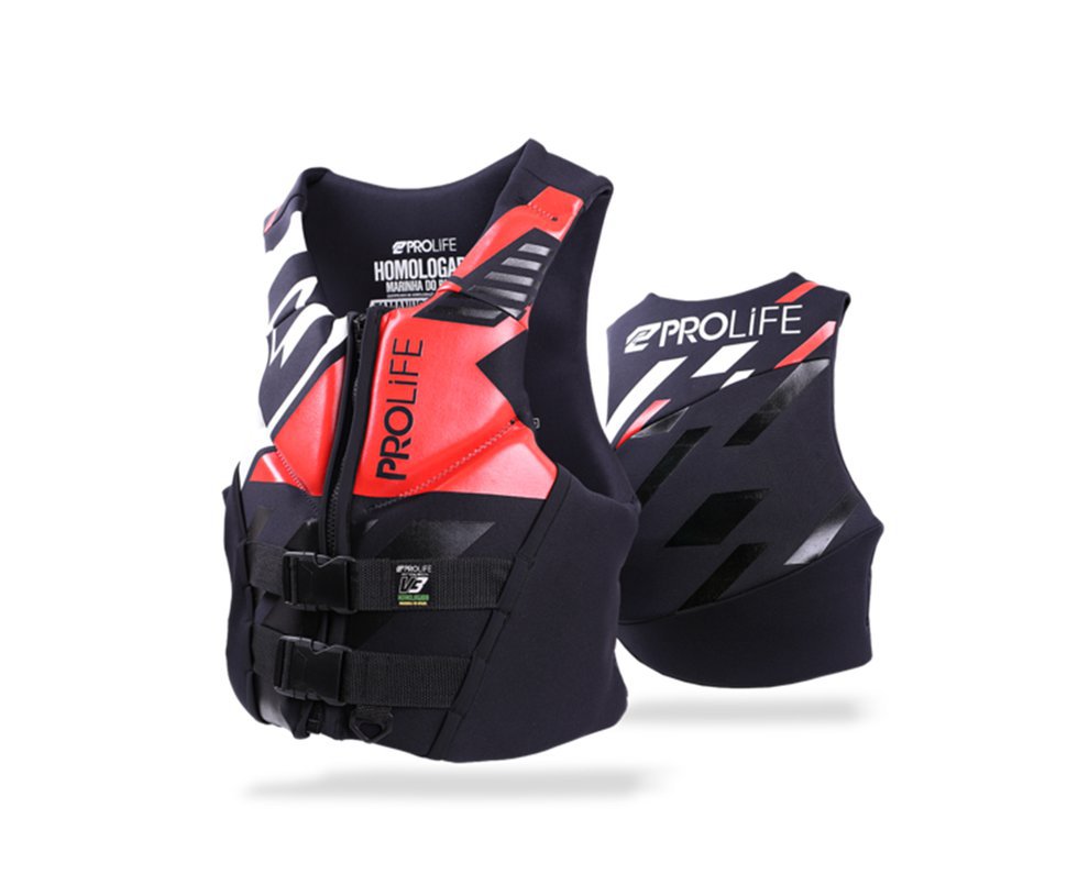 Colete Salva Vidas Neoprene New Protech V3 Homologado Vermelho - Prolife - P