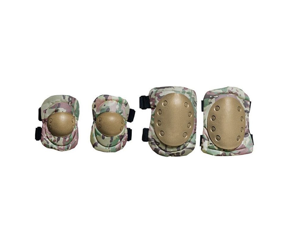 Kit Joelheira + Cotoveleira Tatica Para Airsoft Camuflado - Albatroz