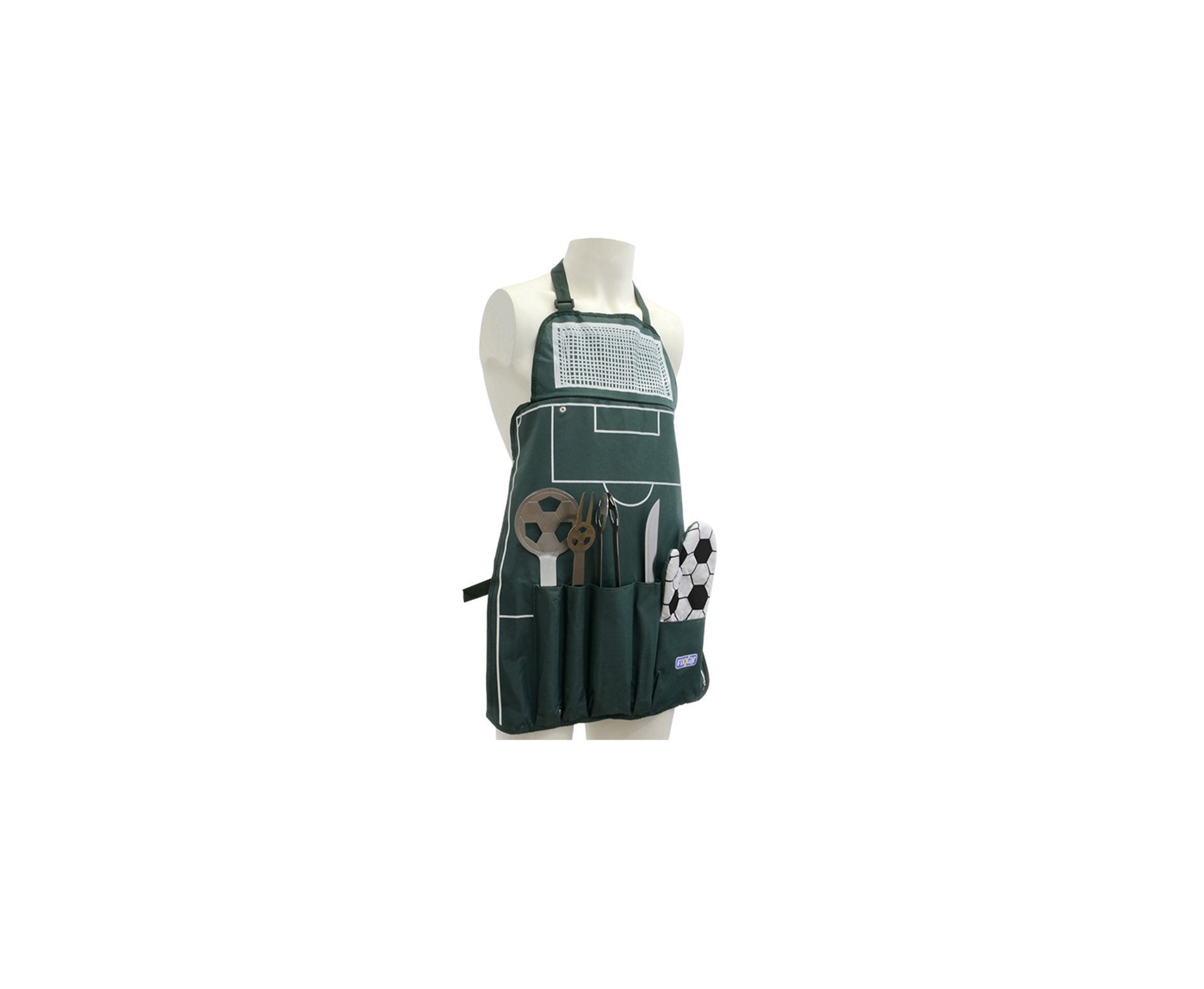 Kit Churrasco 6 Pcs C/futebol C/avental - Fixxar