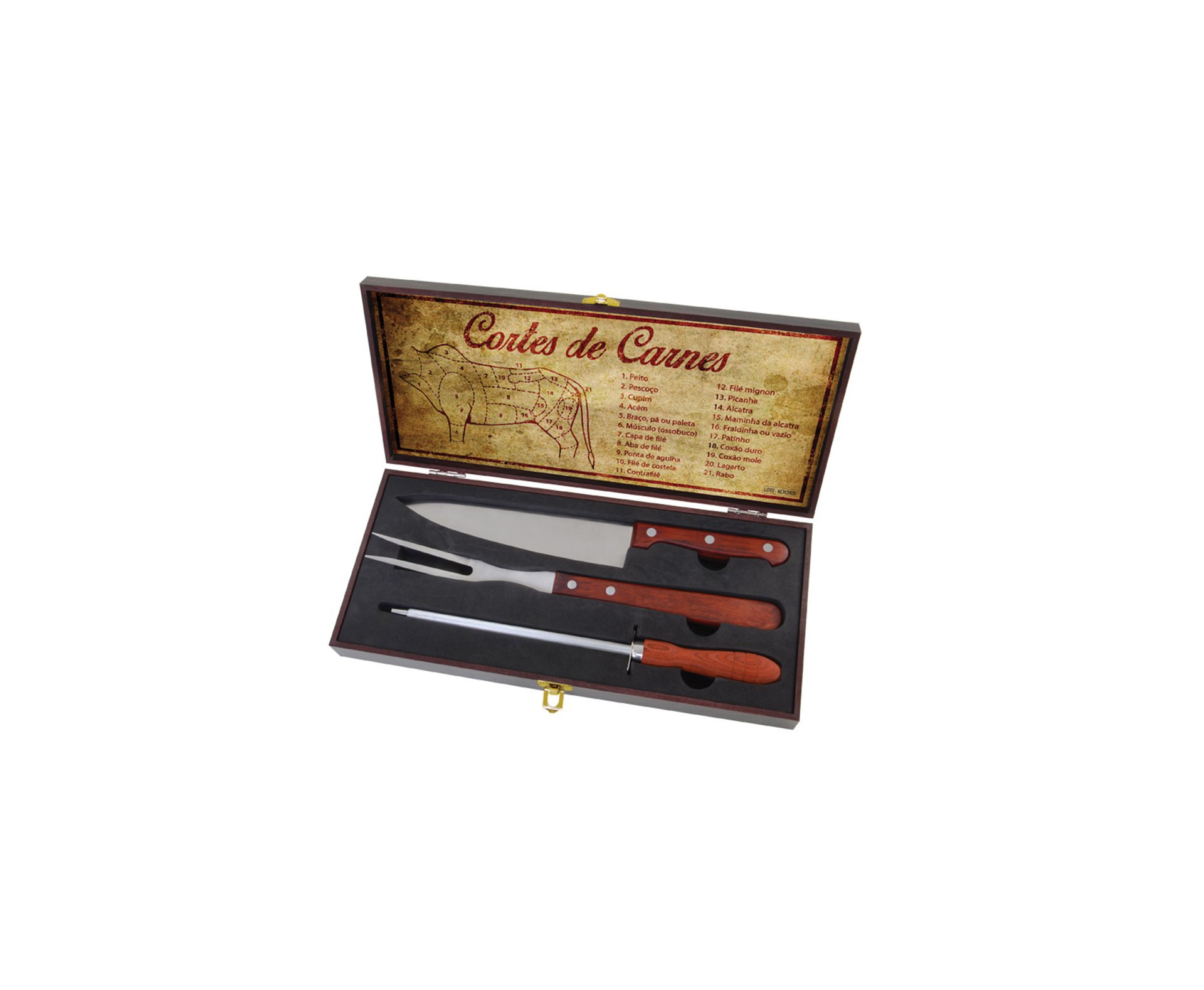 Kit Churrasco Chef Bbq Linha Premium 4 Pcs Fix Ud3201 - Fixxar