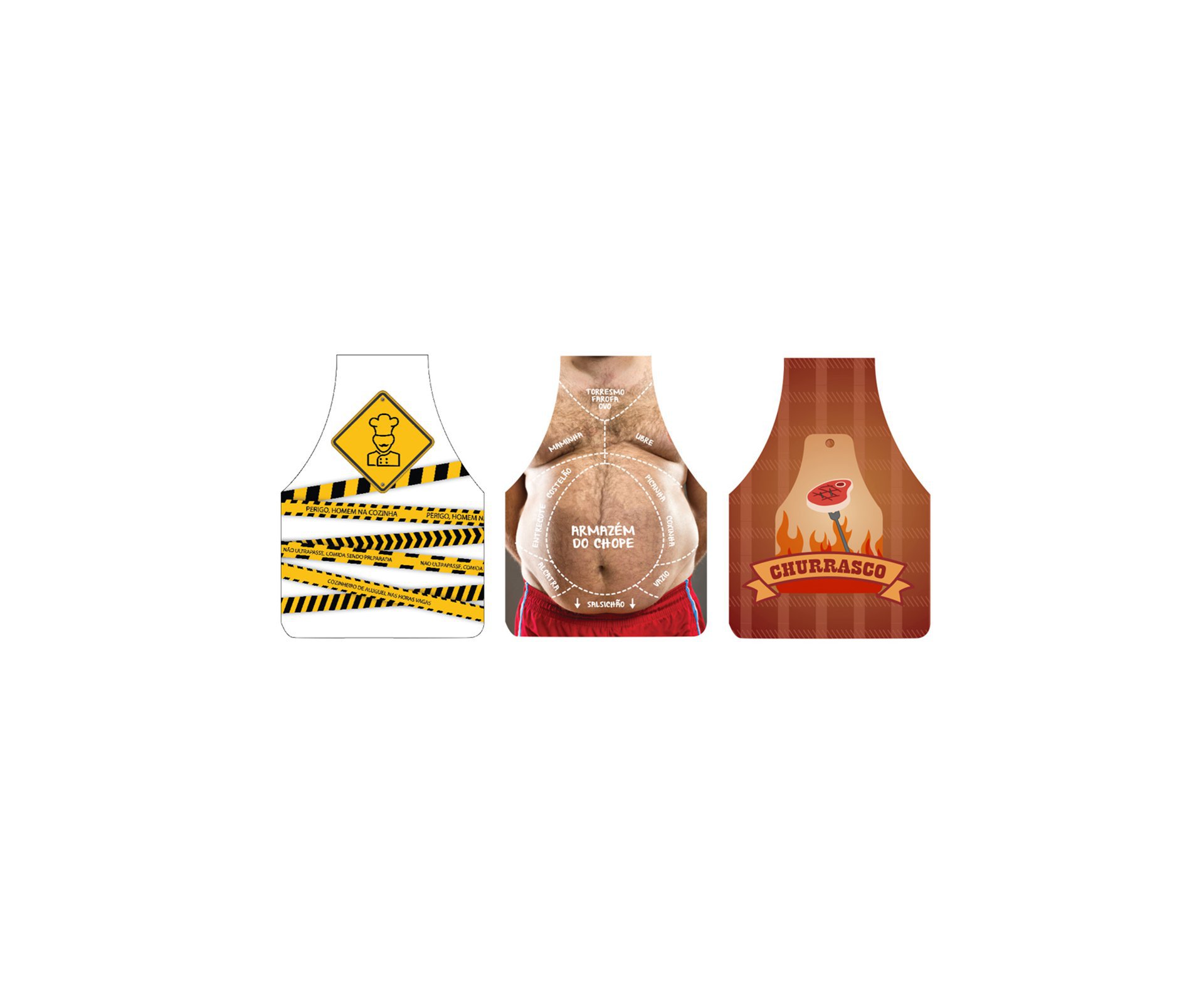Kit Churrasqueiro Master C/ Avental Divertido 9 Pcs Fix Ud 3301- Fixxar