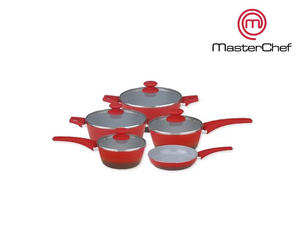 Jogo De Panelas Com Revestimento Ceramico 5 Peças - Masterchef