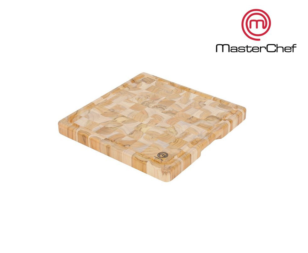 Tabua De Corte Antiderrapante Teca 33,5 X 35,5 Cm - Masterchef