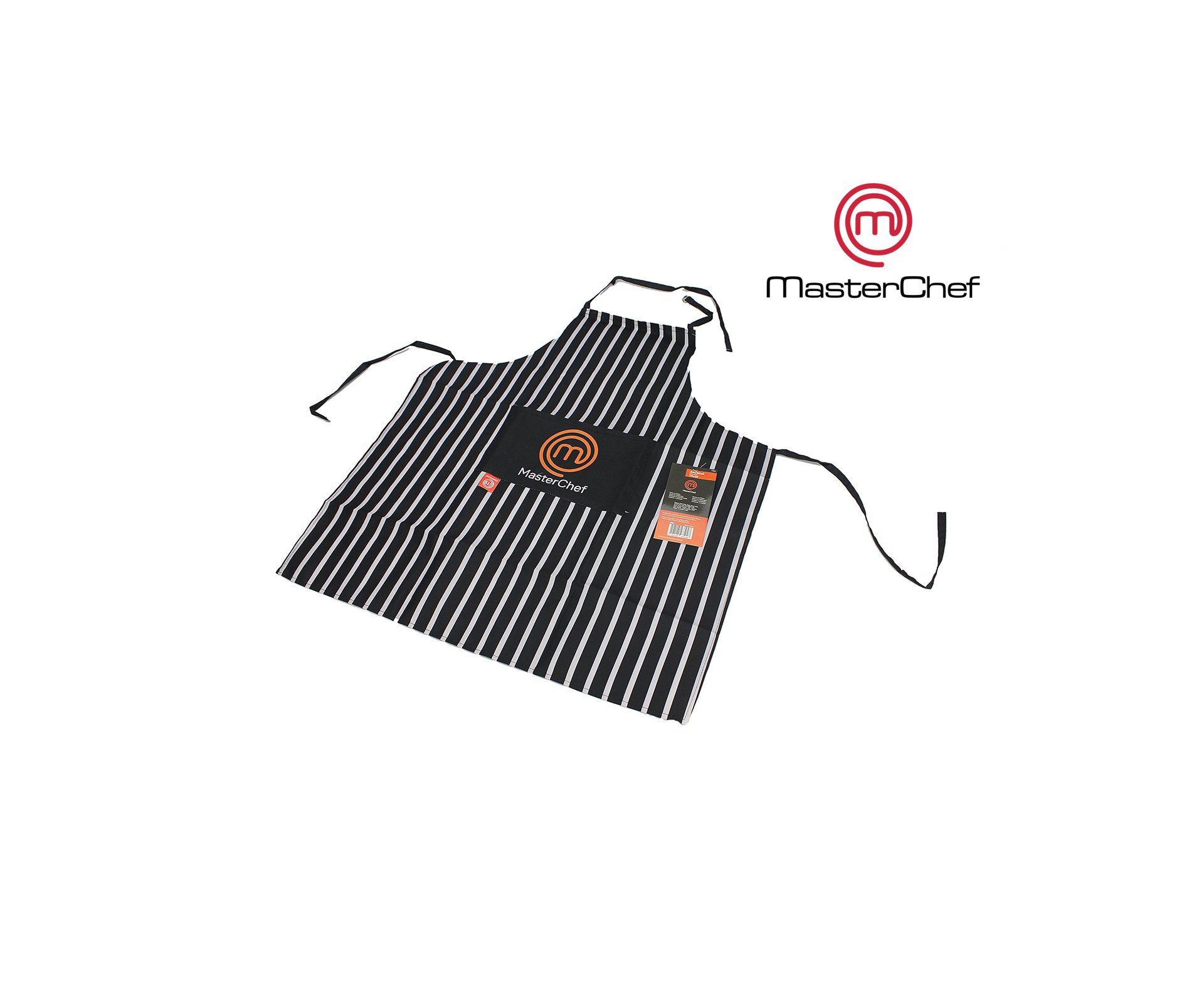 Avental Poliéster Preto E Branco 70x60cm - Masterchef