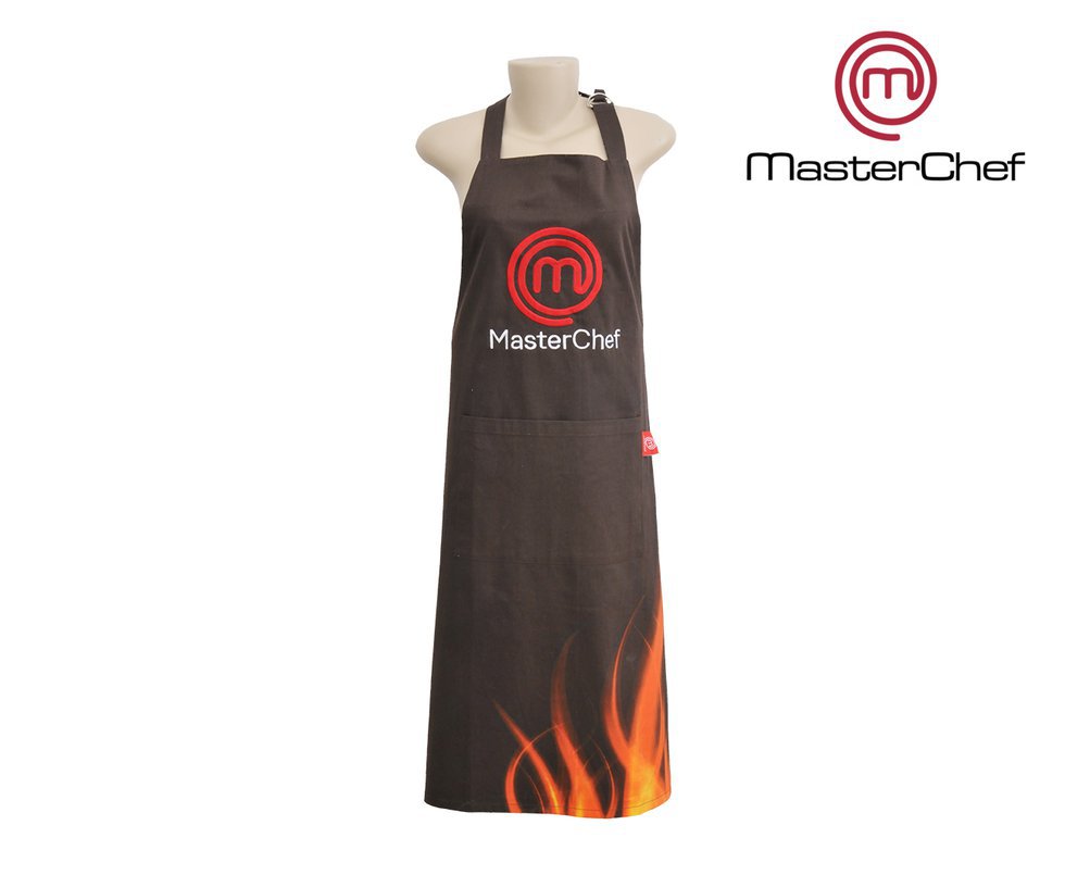 Avental Longo De Cozinha Algodão Marrom 96x69cm - Masterchef