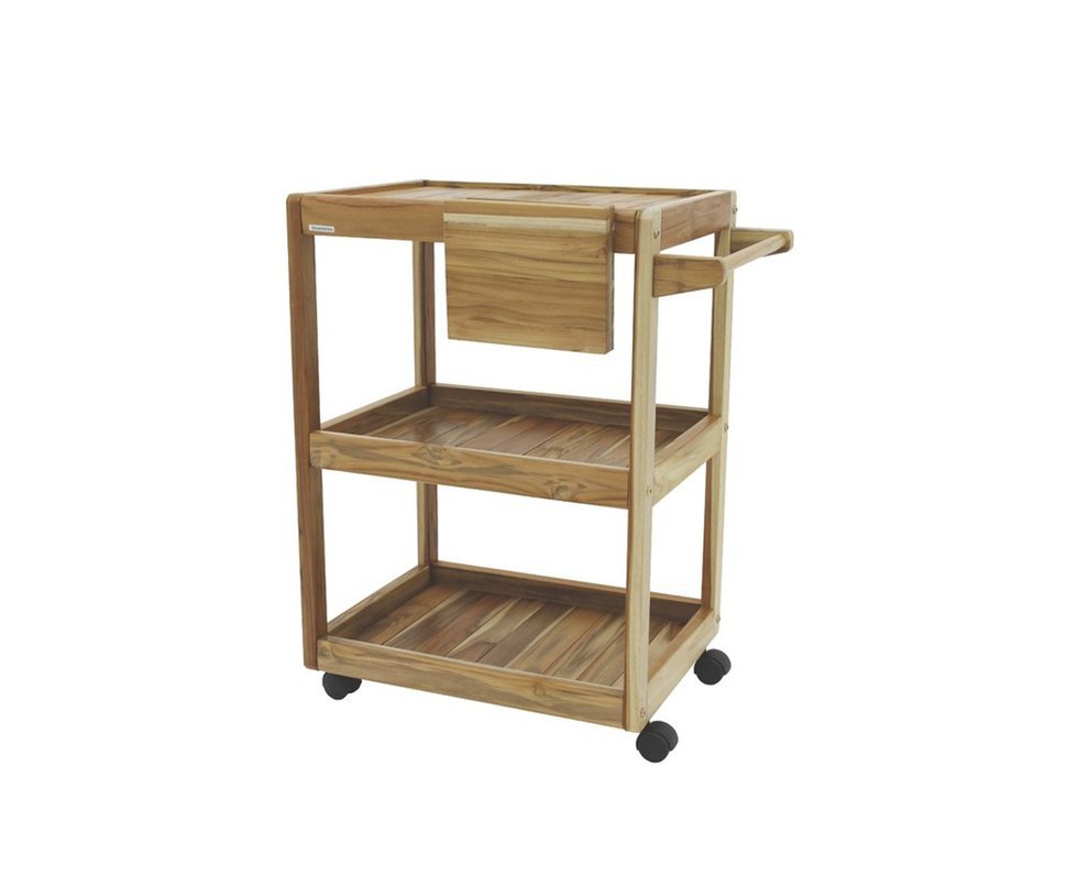 Carro De Churrasco Em Madeira Teca Com Cepo 13198050 - Tramontina