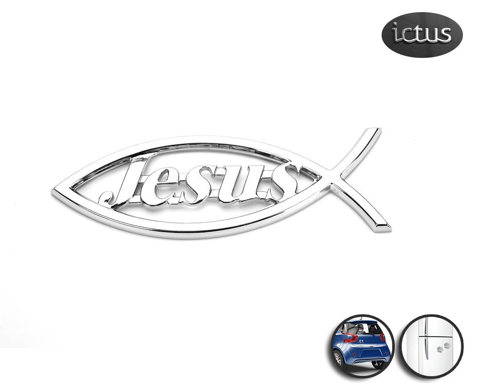 Emblema Peixe Jesus - Ictus