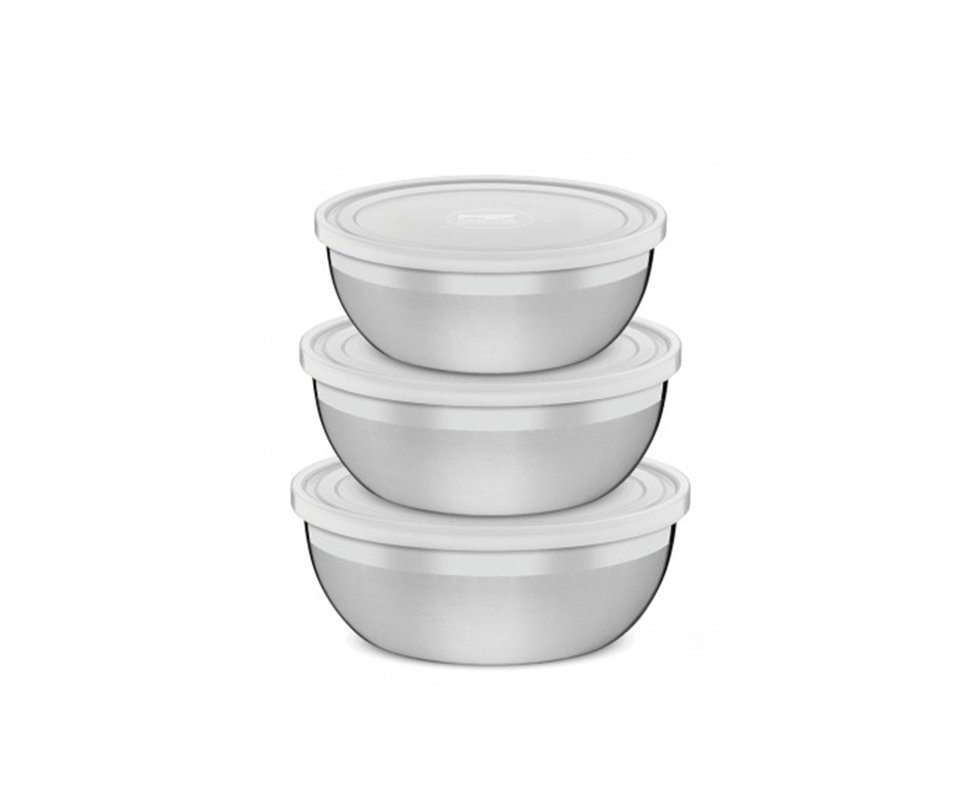 Jogo Potes Em Aço Inox 3 Pcs Freezinox - Tramontina