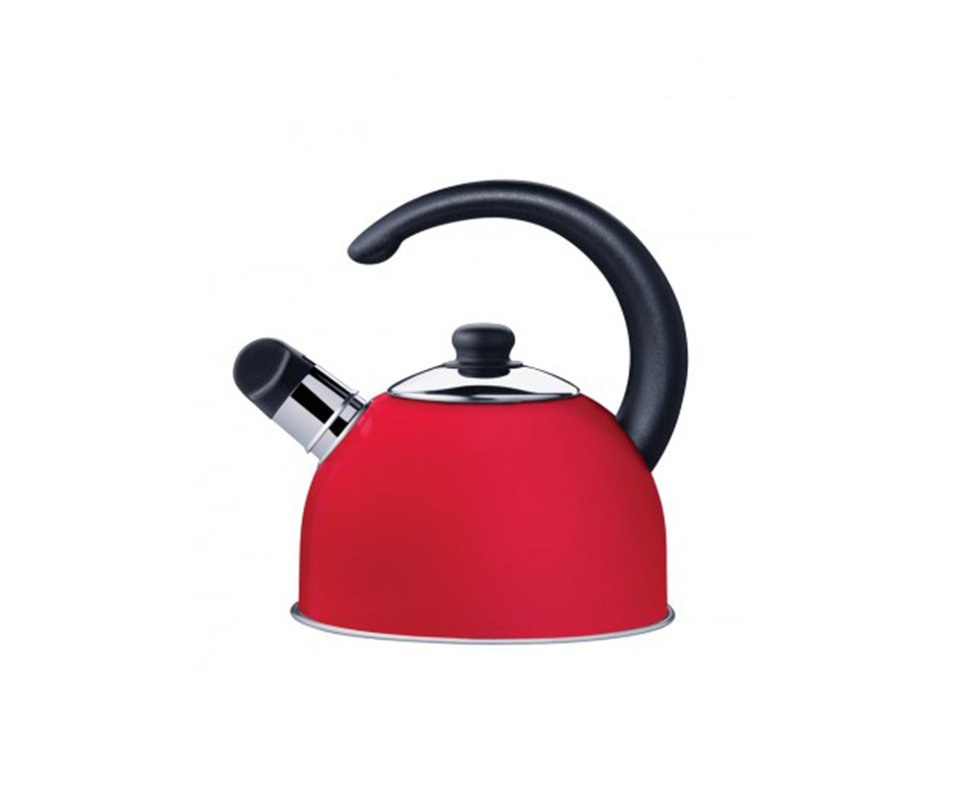Chaleira Aço Inox 2,1l  Vermel. C/ Apito - Tramontina