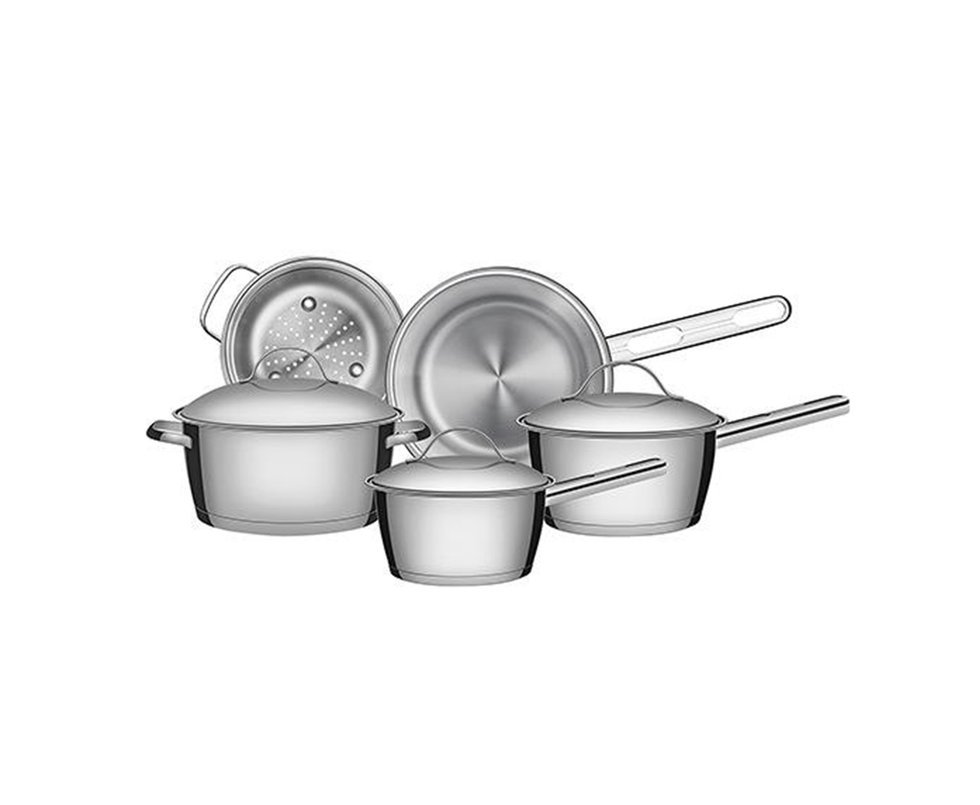 Jogo Panelas Aço Inox 5 Pcs Allegra - Tramontina