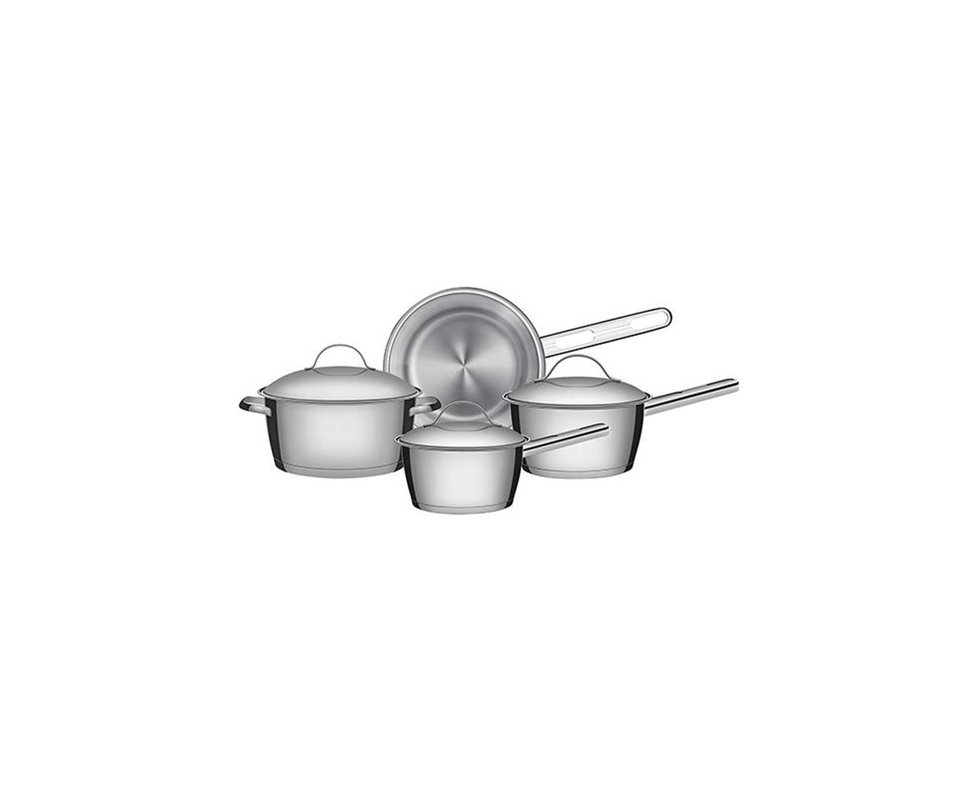 Jogo Panelas Aço Inox 4 Pcs Allegra - Tramontina