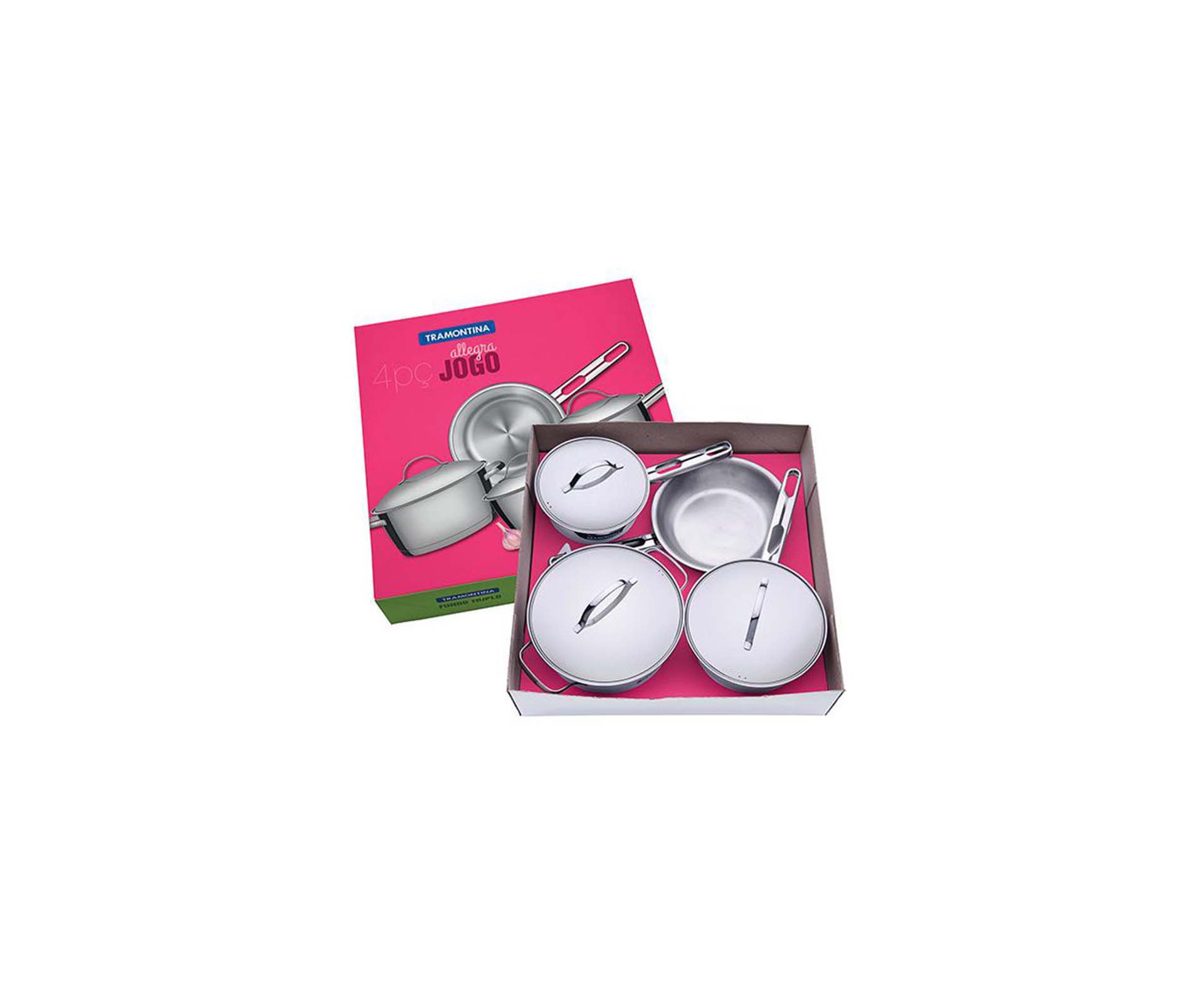 Jogo Panelas Aço Inox 4 Pcs Allegra - Tramontina