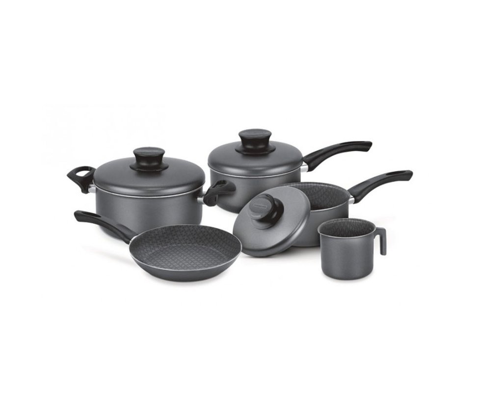 Jogo De Panelas 5 Pçs Paris Sortidos De Alumínio C/ Revestimento Antiaderente Preto - Tramontina