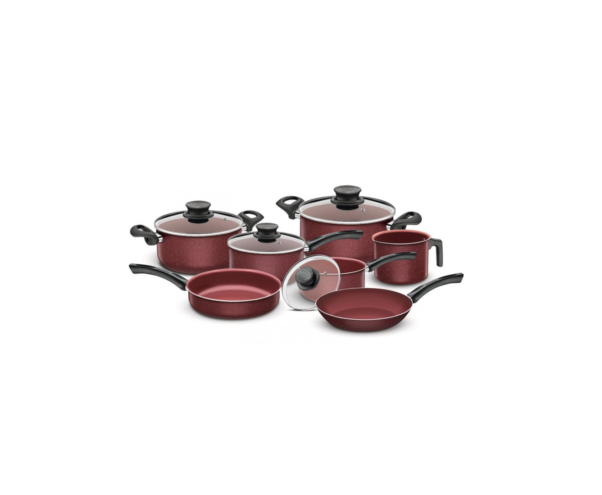 Jogo De Panelas 7 Pçs Paris De Alumínio C/ Revestimento Antiaderente - Tramontina