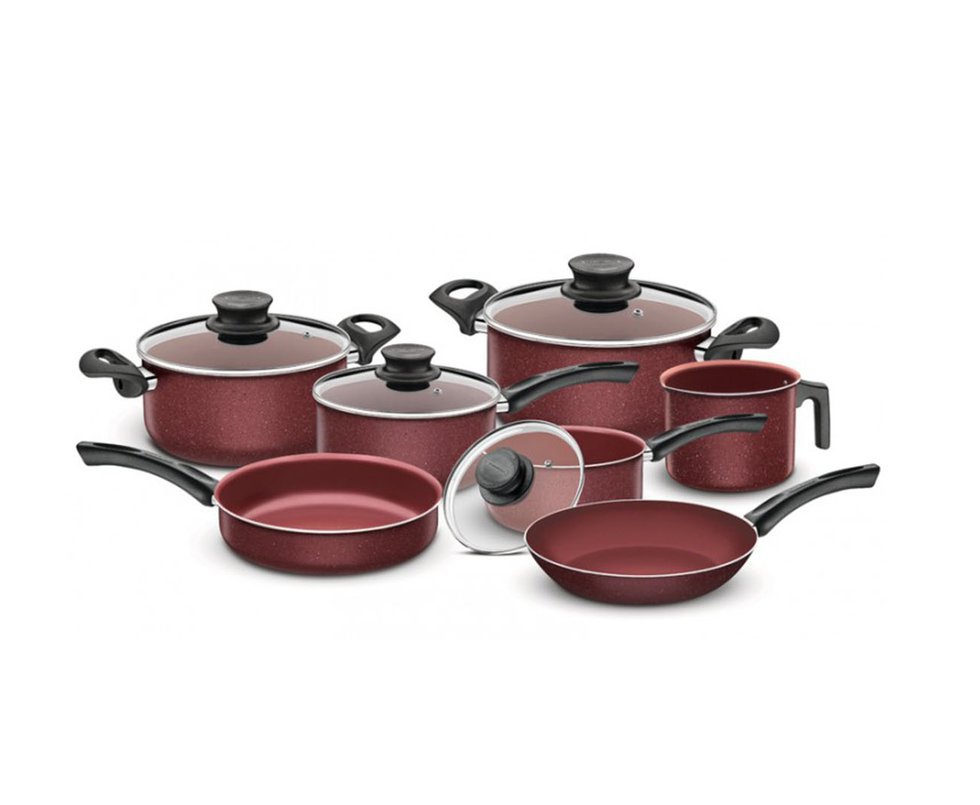 Jogo De Panelas 7 Pçs Paris De Alumínio C/ Revestimento Antiaderente - Tramontina