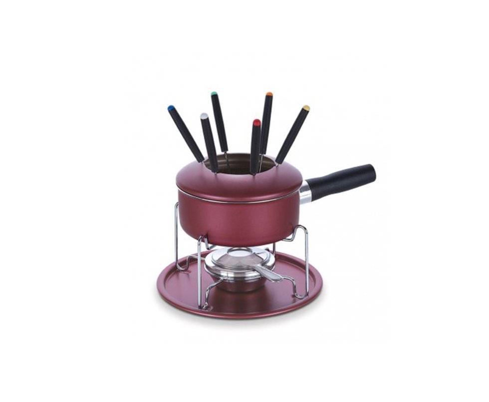 Jogo Para Fondue Tramontina 11 Pçs Paris Antiaderente - Cereja