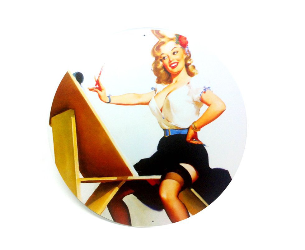 Placa Decorativa All Classics Pin Up Girl Artista Plastica