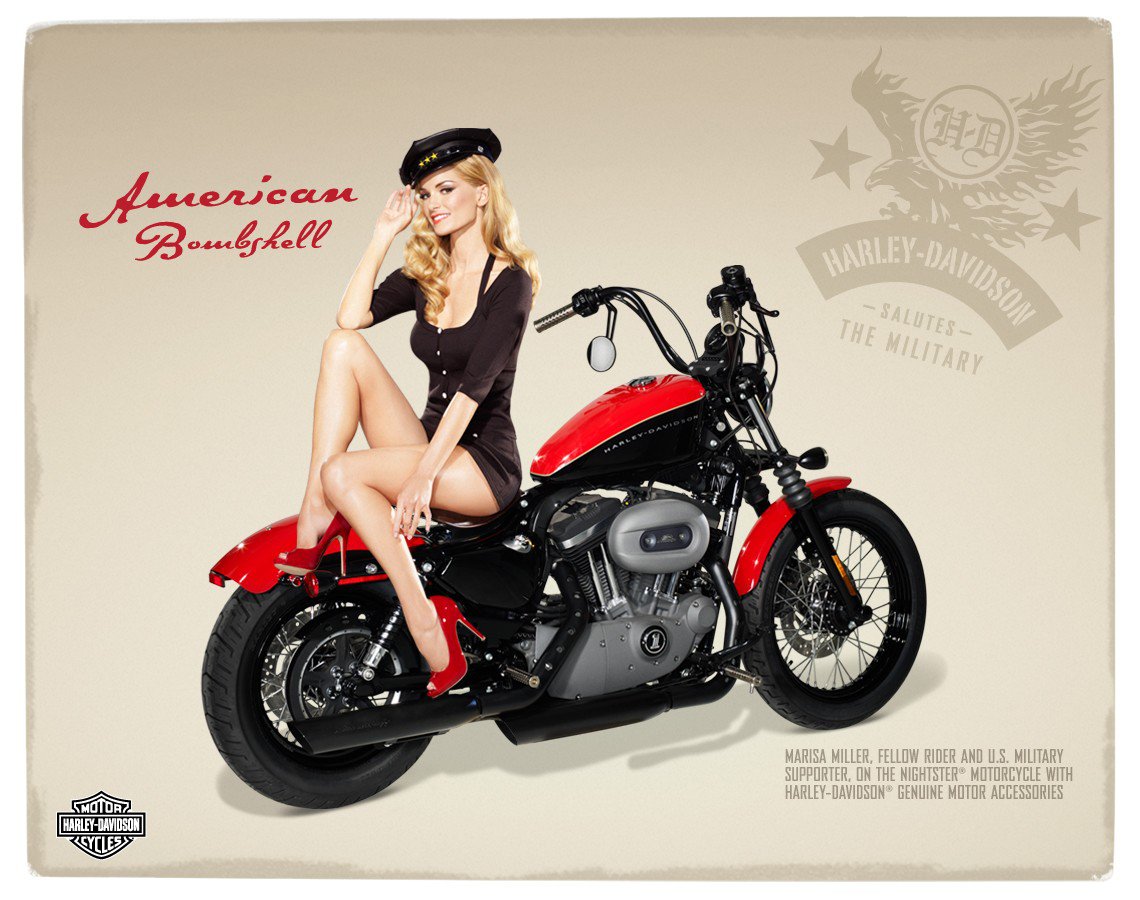 Placa All Classics Harley Davidson Pin Up 1