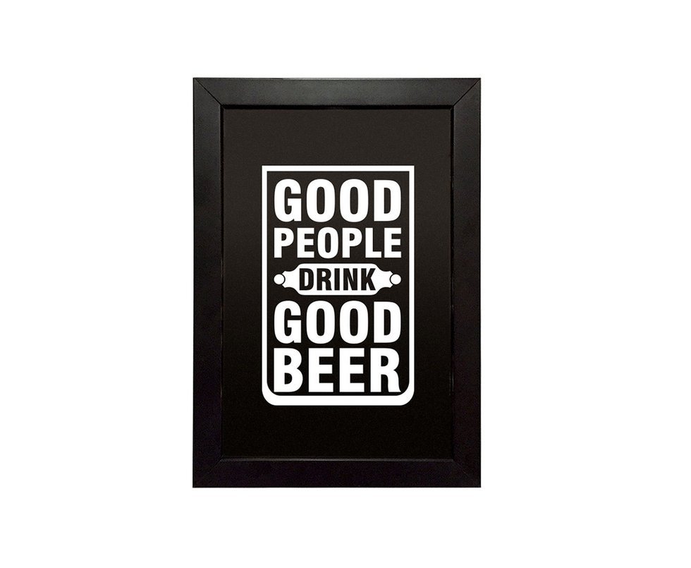 Quadro All Classics Porta Tampinhas - Good People Good Beer 24,5x33,5 Cm