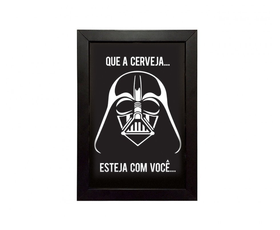 Quadro All Classics Porta Tampinhas - Darth Vader 33 X 43,5 Cm