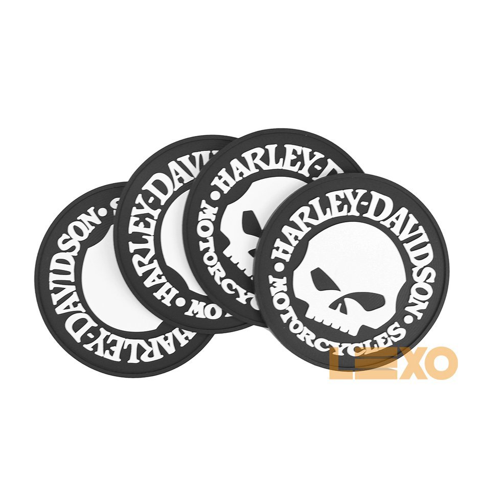 Porta Copo Emborrachado Harley Davidson Caveira - Bar Light