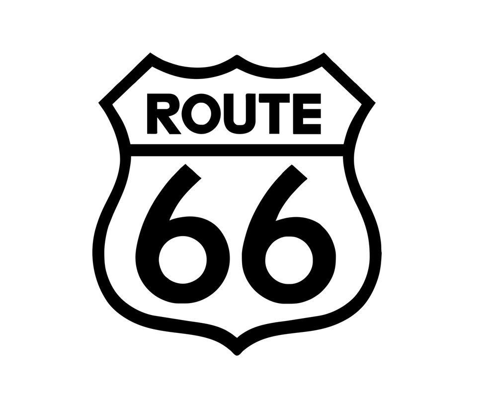 Placa All Classics Route 66 Branca
