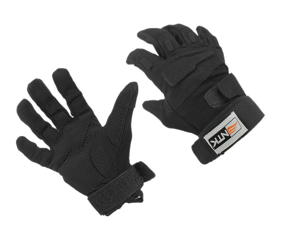 Luva Tatica Half Full Preta Com Velcro No Punho - Gg