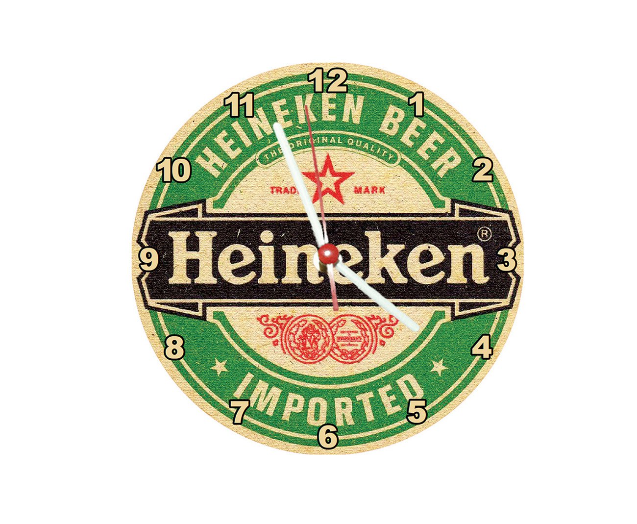 Relógio All Classics Heineken Bolacha