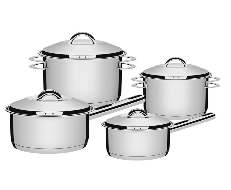Jogo Panela Tramontina Aço Inox 4 Peças Solar