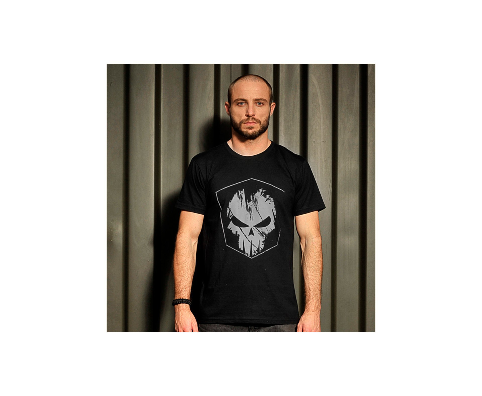 Camiseta Bravo Estampada Spectral Estampa Cinza - P