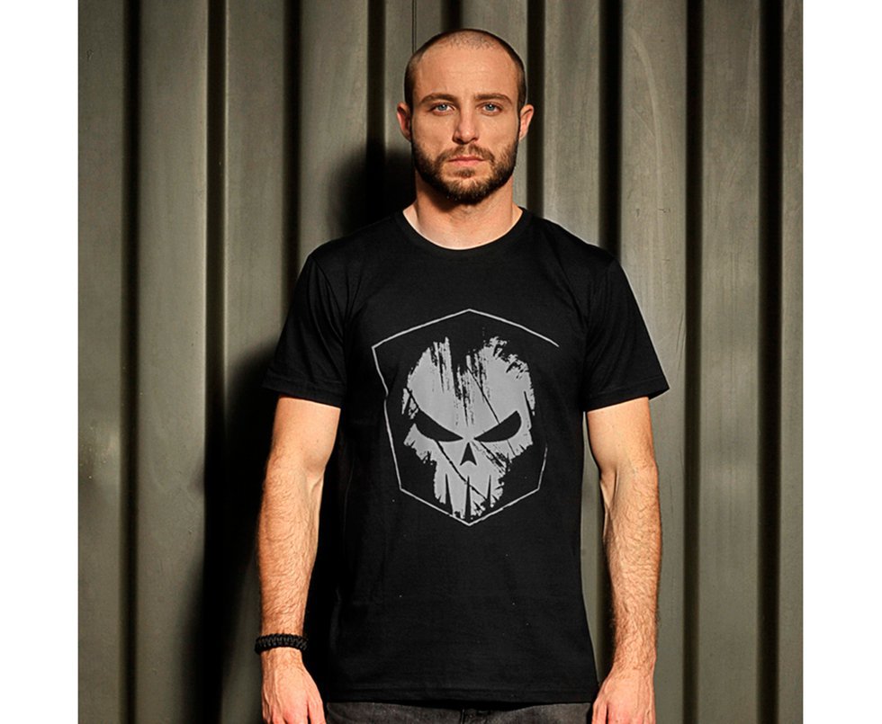 Camiseta Bravo Estampada Spectral Estampa Cinza - P