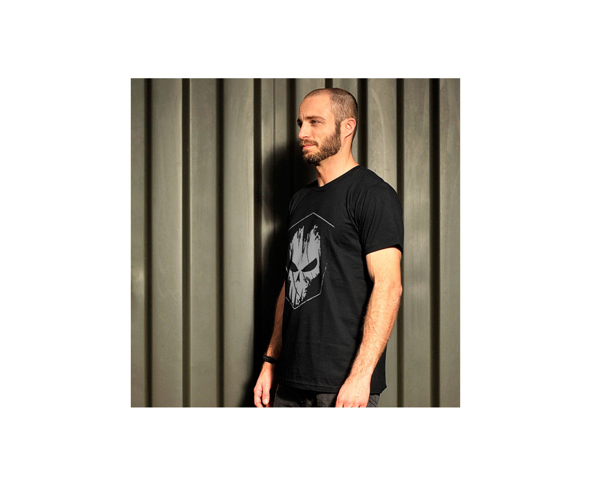 Camiseta Bravo Estampada Spectral Estampa Cinza - P