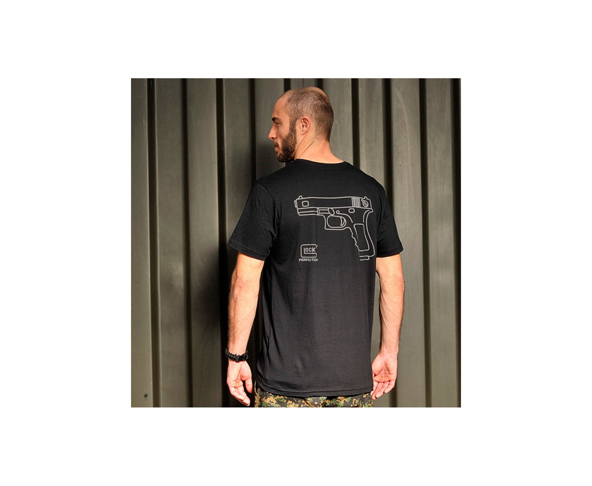 Camiseta Estampada Glock Cromada - Bravo - P