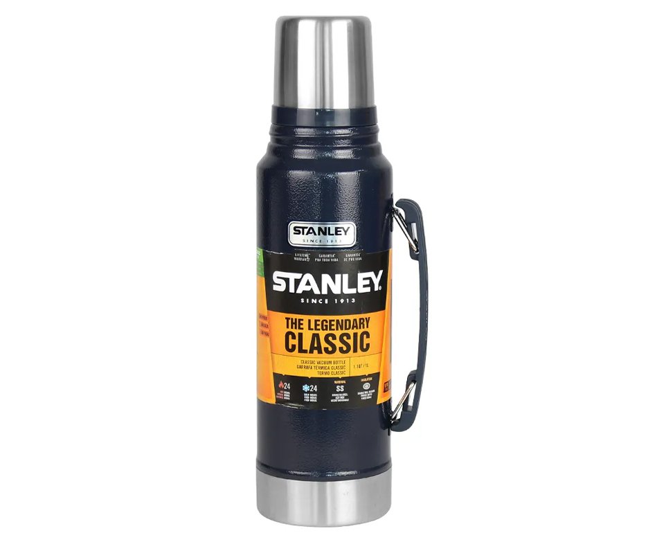 Garrafa Térmica Stanley Classic Steel Azul 1 Litro