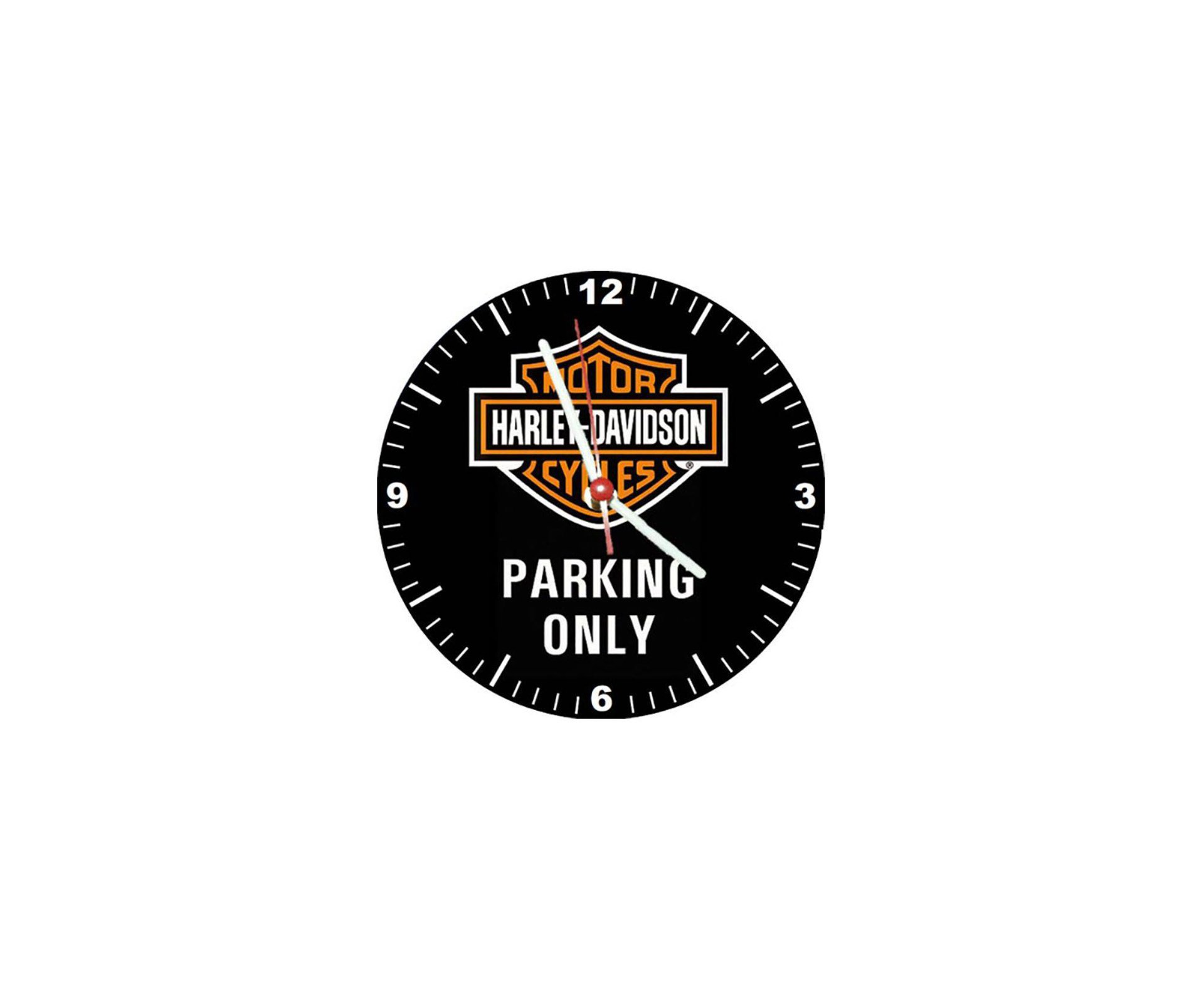 Relógio De Parede Harley Davidson Parking Only