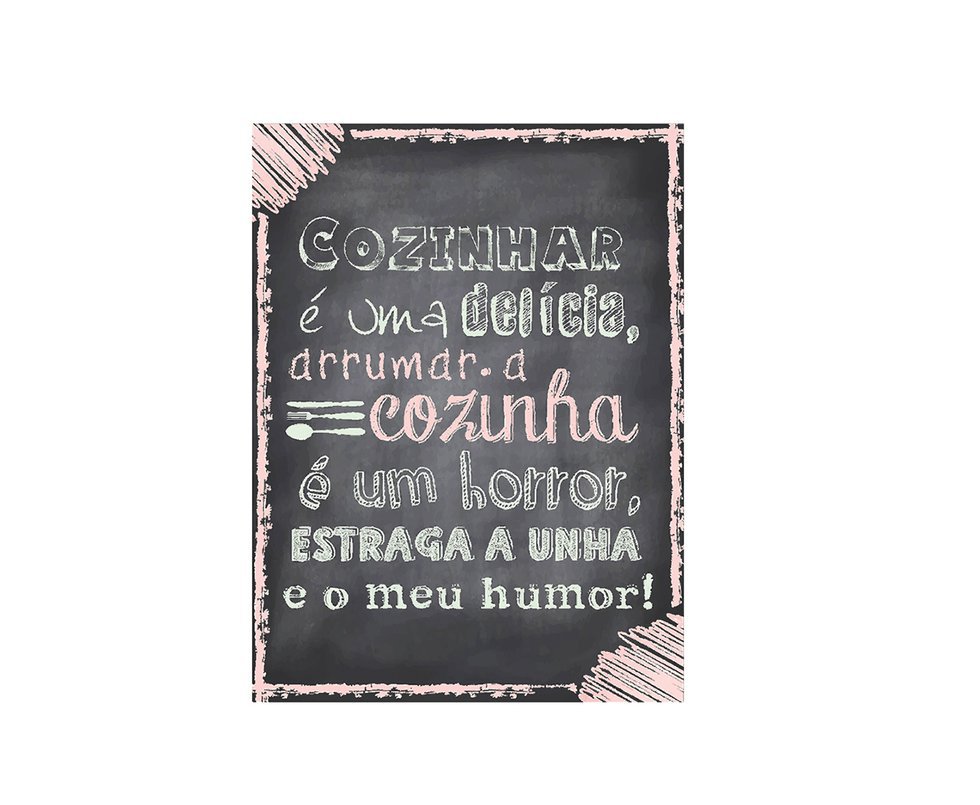 Placa All Classics Cozinhar E Uma Delicia