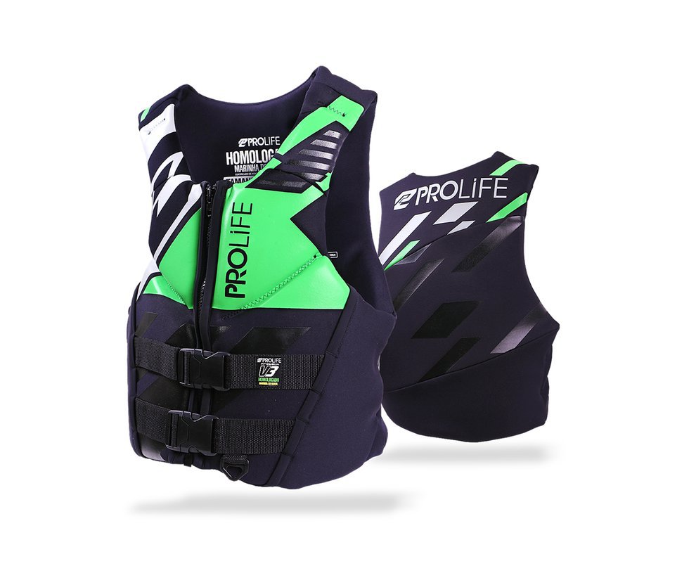 Colete Neoprene New Protech V3 Homologado Verde - Prolife - P
