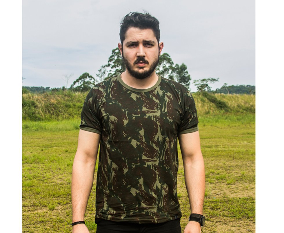 Camiseta Camuflada Masculina Bravo Eb Cmf - G