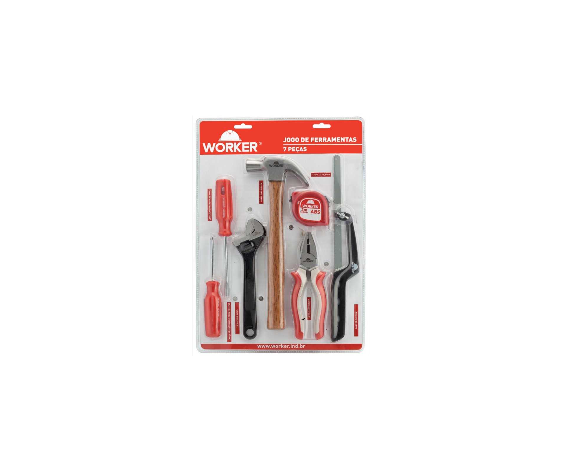 Jogo De Ferramentas 7 Peças - Worker