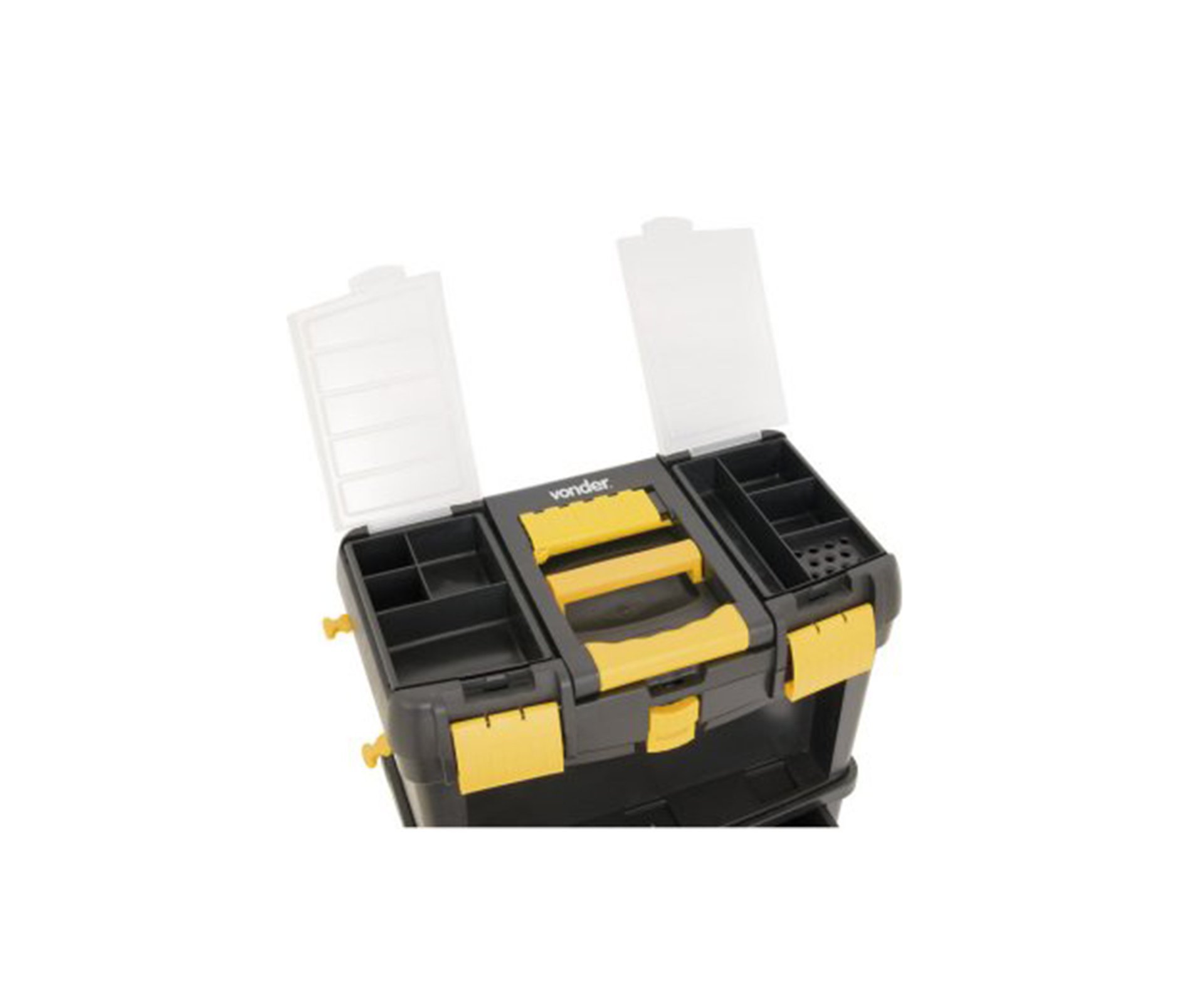 Caixa Plástica Com Rodas Crv 0100 Vonder 46cm X 26,cm X 62cm