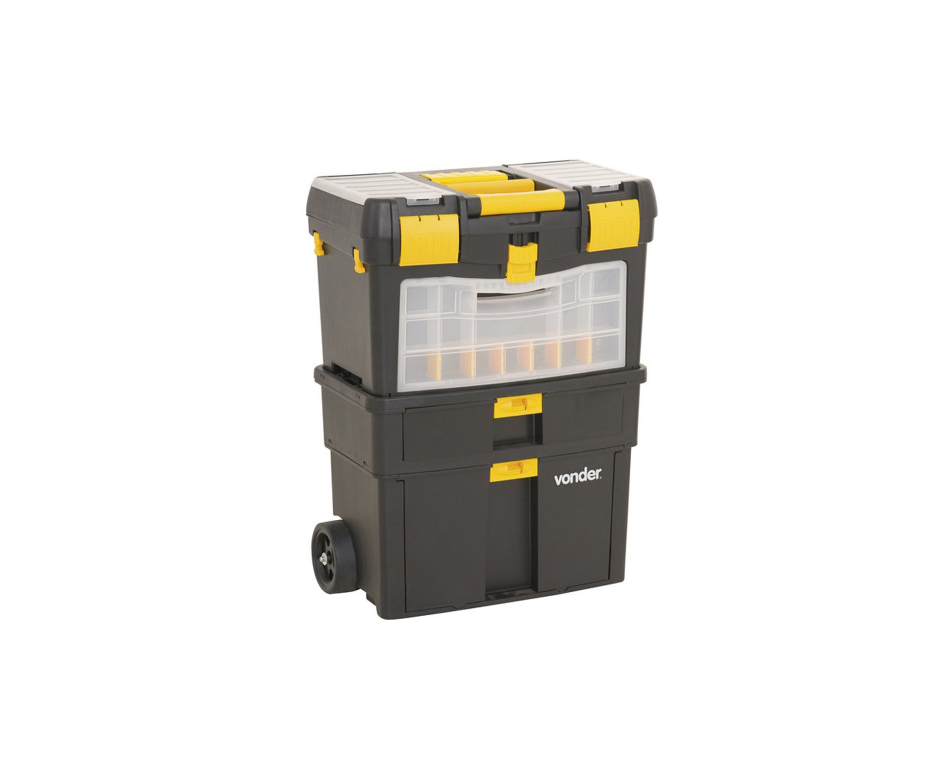 Caixa Plástica Com Rodas Crv 0100 Vonder 46cm X 26,cm X 62cm