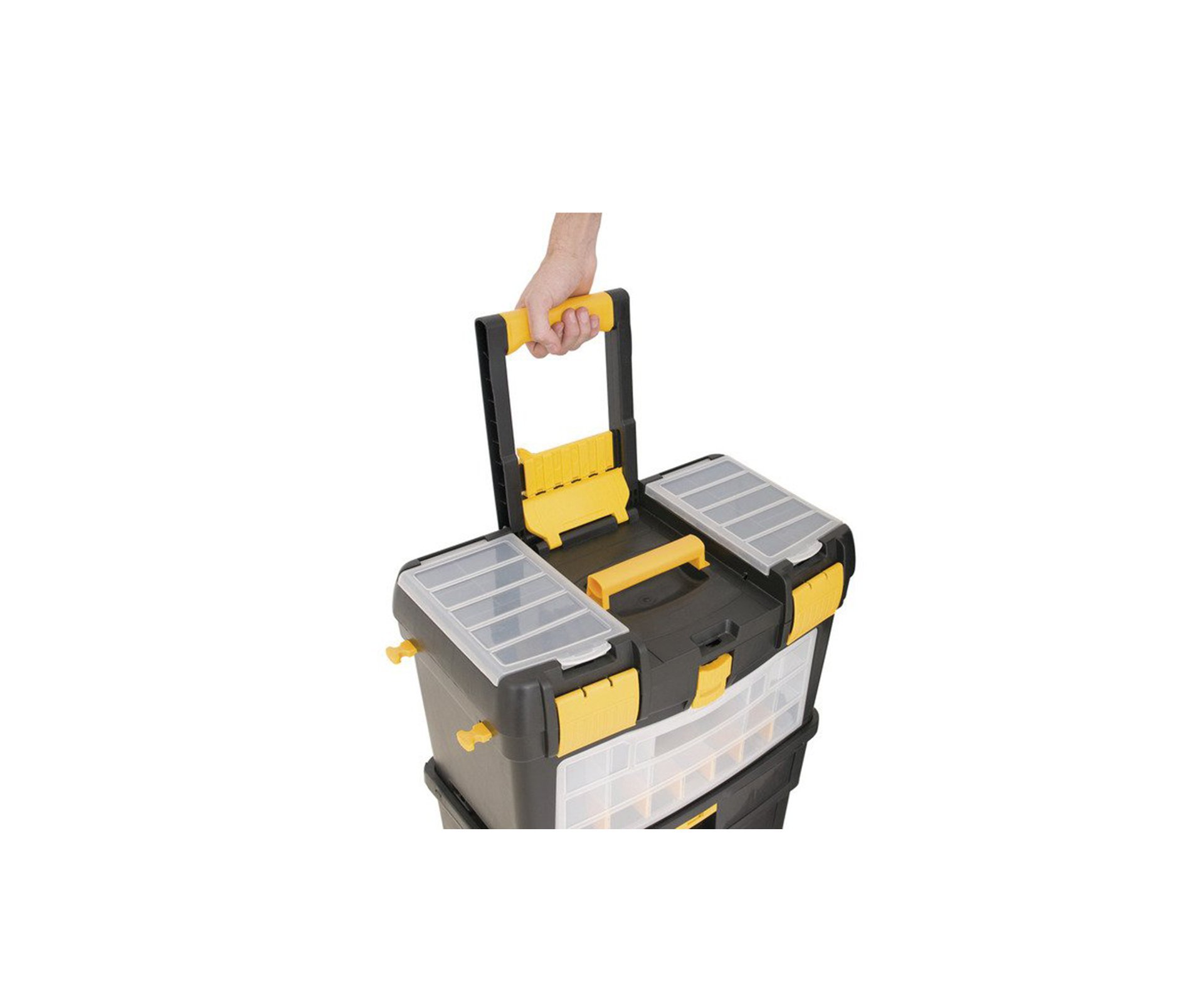 Caixa Plástica Com Rodas Crv 0100 Vonder 46cm X 26,cm X 62cm