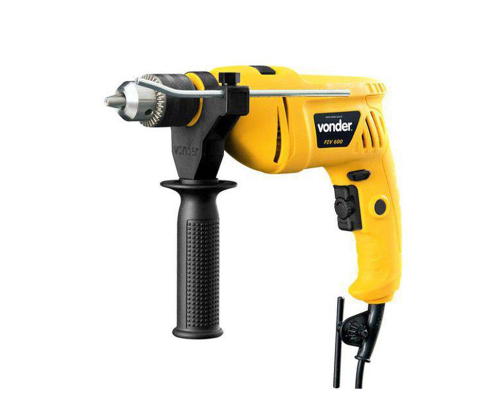 Furadeira Vonder Com Impacto Reversível Fiv 600 - 600v