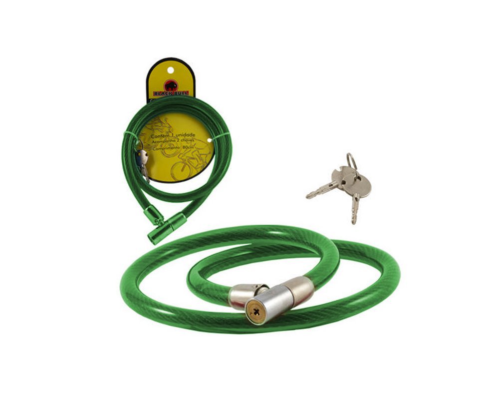 Cadeado Para Bicicleta Black Bull 80cm Com Chave