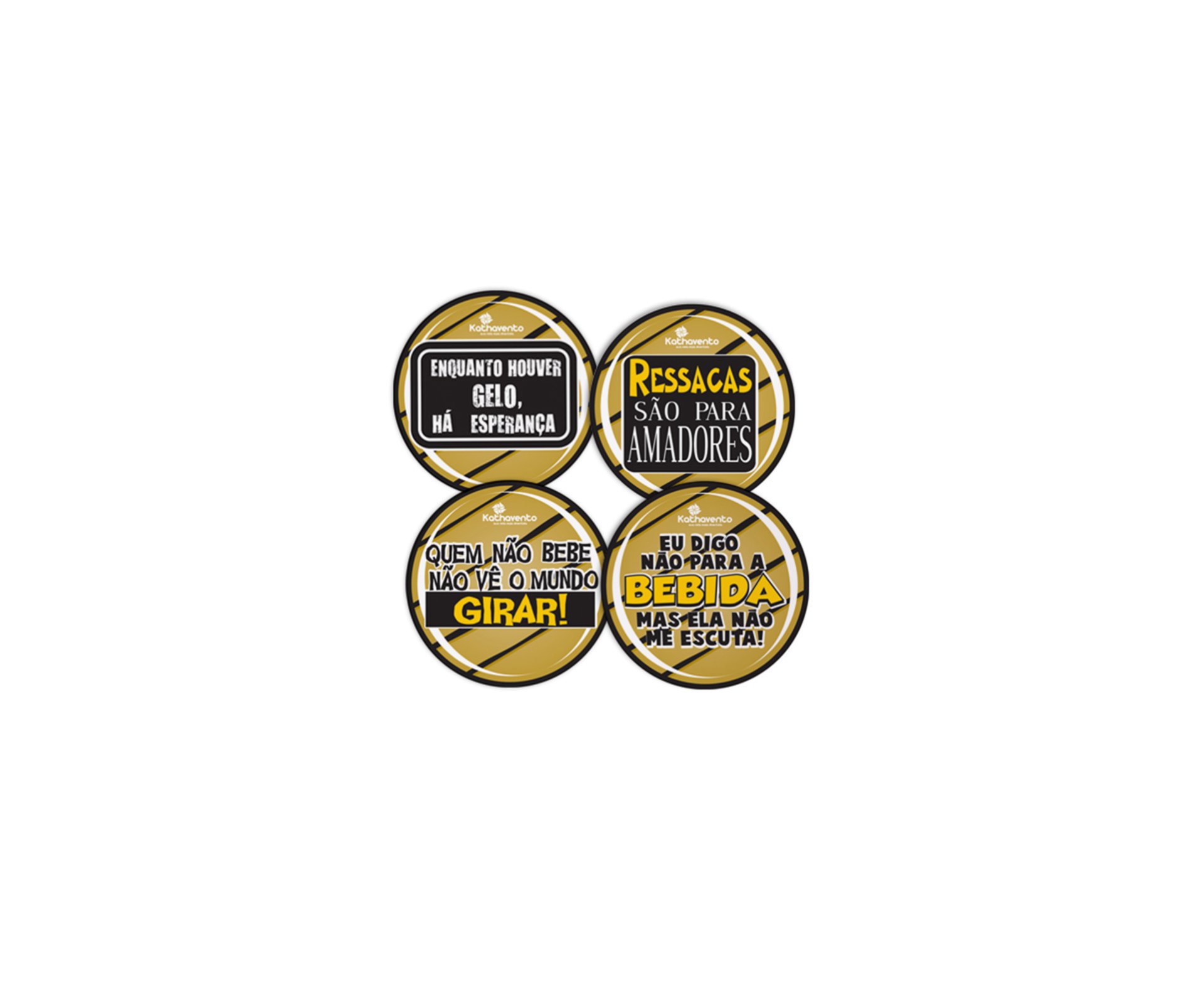 Porta Copos Em Latex Para Cerveja 04 Unid