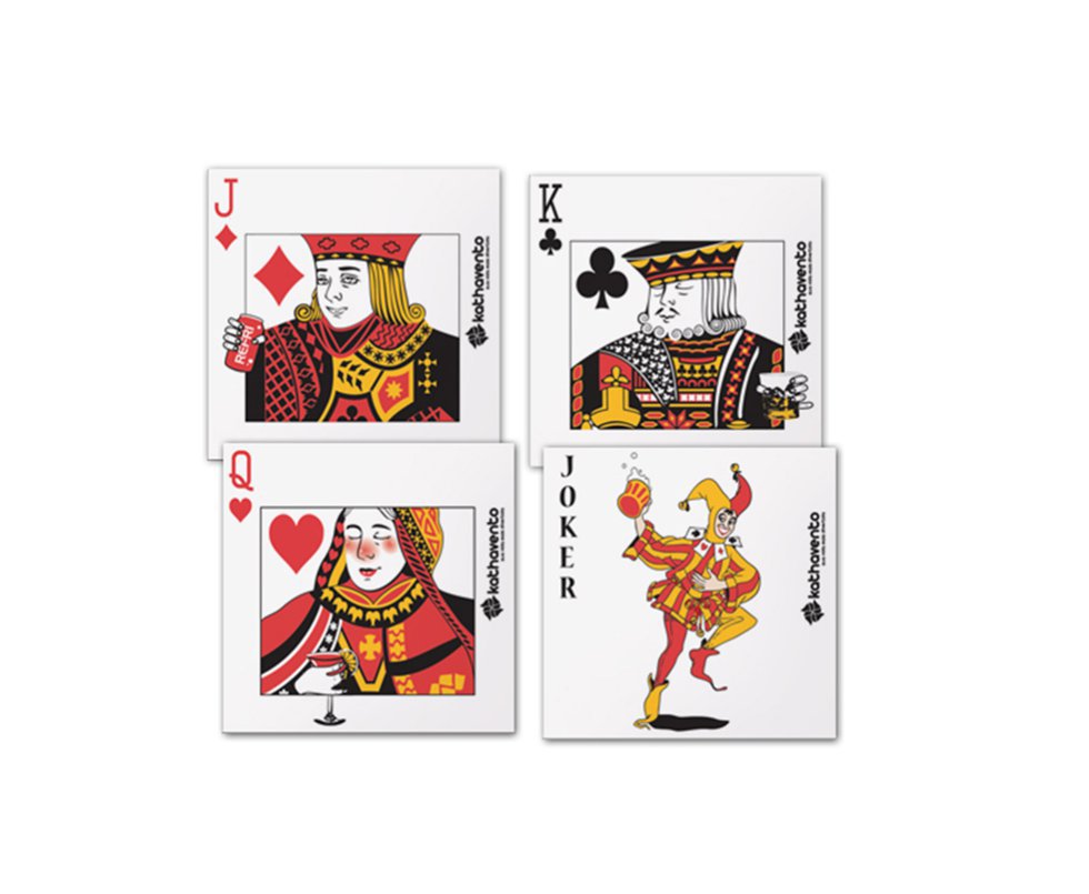 Porta Copos Kathavento Baralho 04 Uni.