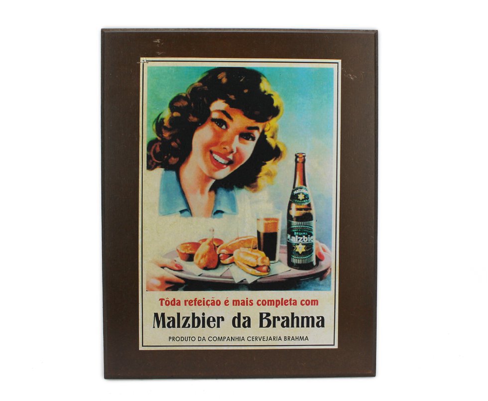 Quadro Decorativo - Tôda Refeição é Mais Completa Com Malzbier Da Brahma