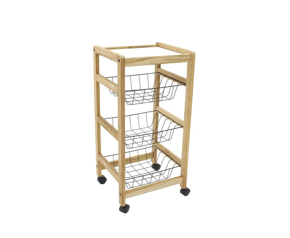 Fruteira Tramontina C/ 3 Cestos Aramado E Duraplac Retangular