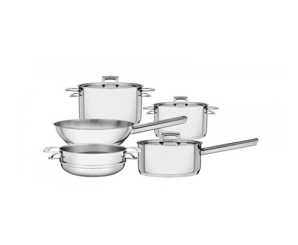Jogo De Panelas Tramontina Brava Inox 5 Peças